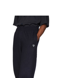 Gmbh Navy Wool Logo Lounge Pants