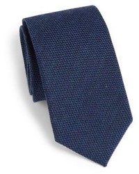 Saks Fifth Avenue Collection Wool Silk Herringbone Tie