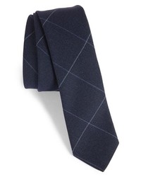 Eleventy Tattersall Wool Skinny Tie