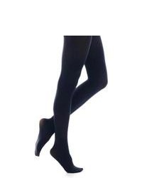 Asstd Private Brand Solid Control Top Opaque Tights Navy