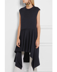 Marni Double Faced Wool Blend Jersey Tunic Midnight Blue