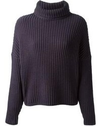 Dusan Roll Neck Ribbed Sweater