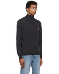 MAISON KITSUNÉ Grey Fox Head Patch Turtleneck