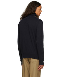 Maison Margiela Navy Cashmere Turtleneck