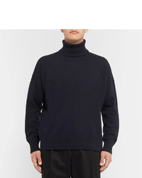 Ami Oversized Merino Wool And Cashmere Blend Rollneck Sweater