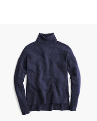 J.Crew Relaxed Wool Turtleneck Sweater With Rib Trim