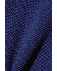Proenza Schouler Ribbed Wool And Cashmere Blend Turtleneck Sweater Storm Blue