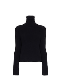 A Plan Turtle Neck Ribbed Wool Jumper