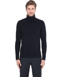 Lardini Wool Cashmere Turtleneck Sweater