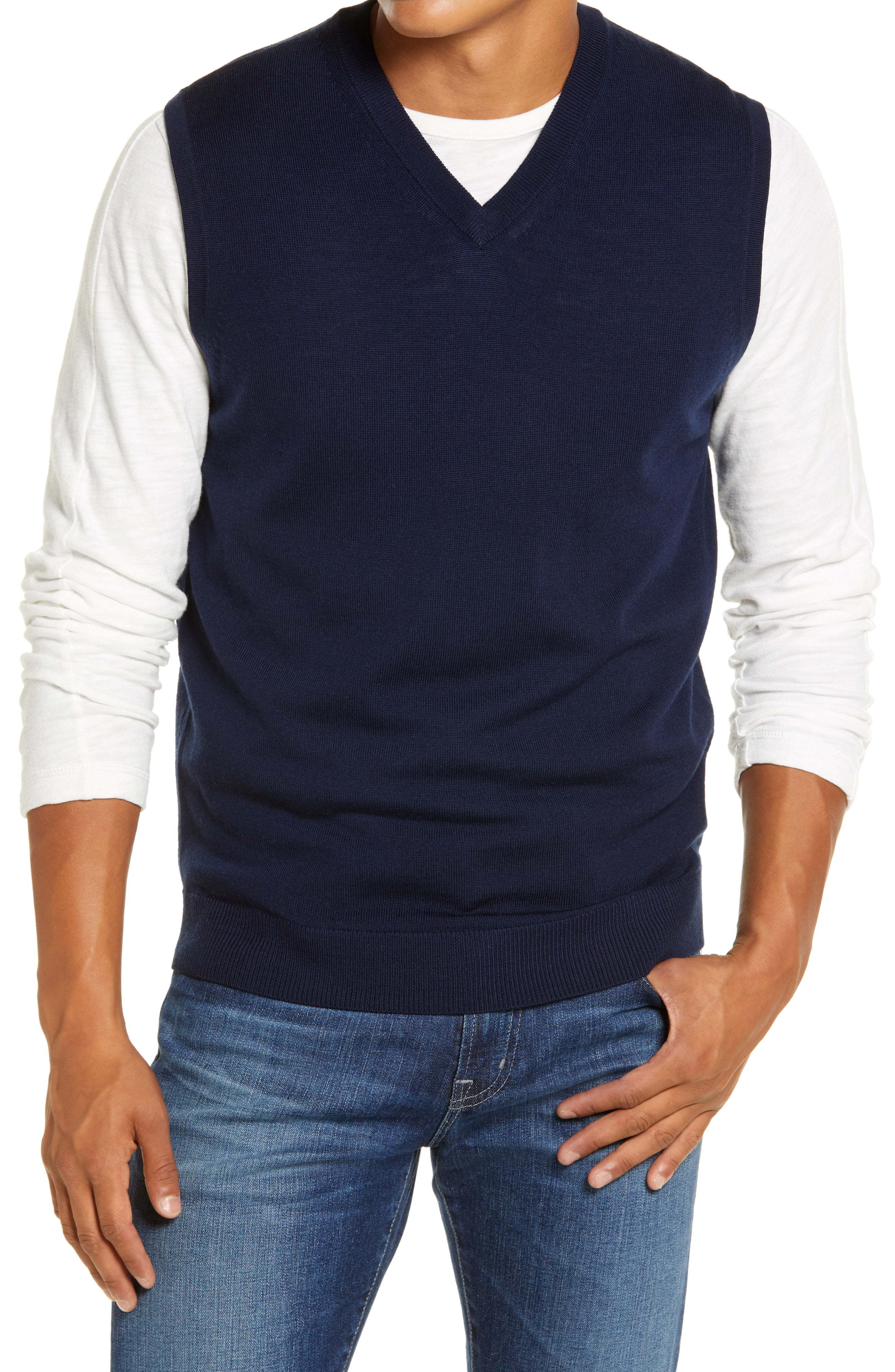 Nordstrom Men's Shop Merino Wool Sweater Vest, $55 | Nordstrom | Lookastic