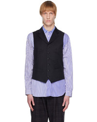 Comme des Garcons Homme Deux Navy Single Breasted Waistcoat