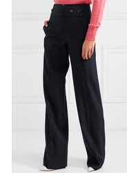 Victoria Beckham Wool Twill Wide Leg Pants