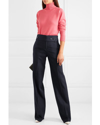 Victoria Beckham Wool Twill Wide Leg Pants