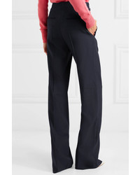 Victoria Beckham Wool Twill Wide Leg Pants