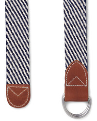 J.Crew 35cm Leather Trimmed Woven Cotton Belt