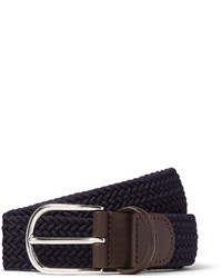 Andersons Andersons 35cm Midnight Blue Woven Waxed Cord Belt