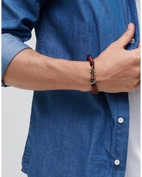 Icon Brand Anchor Woven Bracelet In Navy