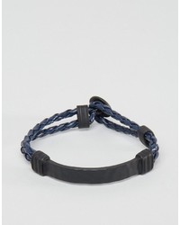 Icon Brand Woven Bracelet In Navy