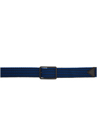 Bottega Veneta Black And Blue Woven Belt