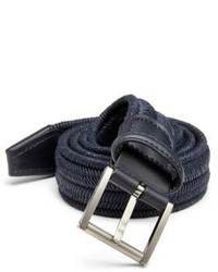 Façonnable F Faconnable Woven Leather Belt