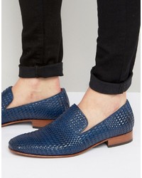 Jeffery West Yung Woven Leather Smart Loafers