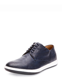 Giorgio Armani Woven Leather Sneaker Blue