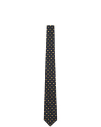 Gucci Navy And Beige Silk Symbols Tie