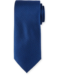 Neiman Marcus Woven Dotted Silk Tie Navy