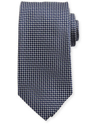 Eton Woven Micro Neat Silk Tie Navy