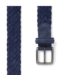 Andersons Andersons 35cm Navy Woven Suede Belt
