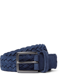 Andersons Andersons 3cm Blue Woven Suede Belt