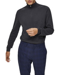 Selected Homme Berg Half Zip Mock Neck Sweater