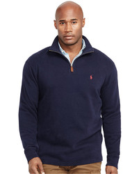 Polo Ralph Lauren Big And Tall French Rib Half Zip Pullover Sweater