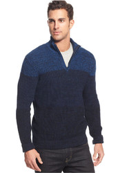 Alfani Black Buckley Quarter Zip Sweater