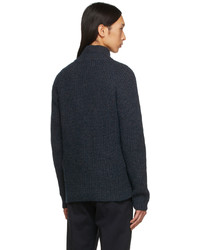 Massimo Alba Black Collin Half Zip Sweater