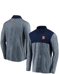 FANATICS Branded Navy Detroit Tigers Iconic Marble Clutch Half Zip Jacket