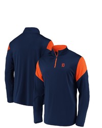 FANATICS Branded Navy Detroit Tigers Primary Logo Quarter Zip Jacket At Nordstrom