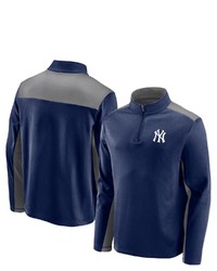 FANATICS Branded Navy New York Yankees Team Primary Logo Quarter Zip Jacket At Nordstrom