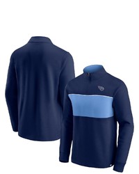 FANATICS Branded Navylight Blue Tennessee Titans Block Party Quarter Zip Jacket