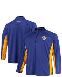 FANATICS Branded Royal Los Angeles Rams Big Tall Polyester Quarter Zip Raglan Jacket At Nordstrom