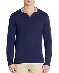 Saks Fifth Avenue Cashmere Zip Front Sweater