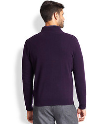 Saks Fifth Avenue Collection Half Zip Cashmere Sweater