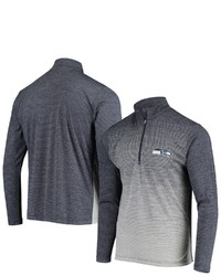 Antigua College Navyheathered Gray Seattle Seahawks Cycle Quarter Zip Jacket At Nordstrom