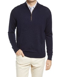 Peter Millar Crown Soft Wool Blend Sweater In Navy At Nordstrom