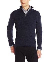 DKNY Jeans Long Sleeve 14 Zip Rib Marl Mock Neck Sweater