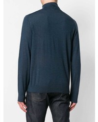 Paul Smith Black Label Half Zip Mock Turtleneck Sweater