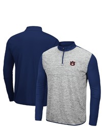 Colosseum Heathered Graynavy Auburn Tigers Prospect Quarter Zip Jacket In Heather Gray At Nordstrom