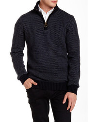 Barbour Hines Half Zip Navy Sweater