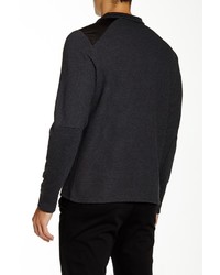 Calvin Klein Long Sleeve Q Zip Solid Mock Neck Sweater