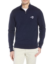 Cutter & Buck Los Angeles Rams Lakemont Regular Fit Quarter Zip Sweater